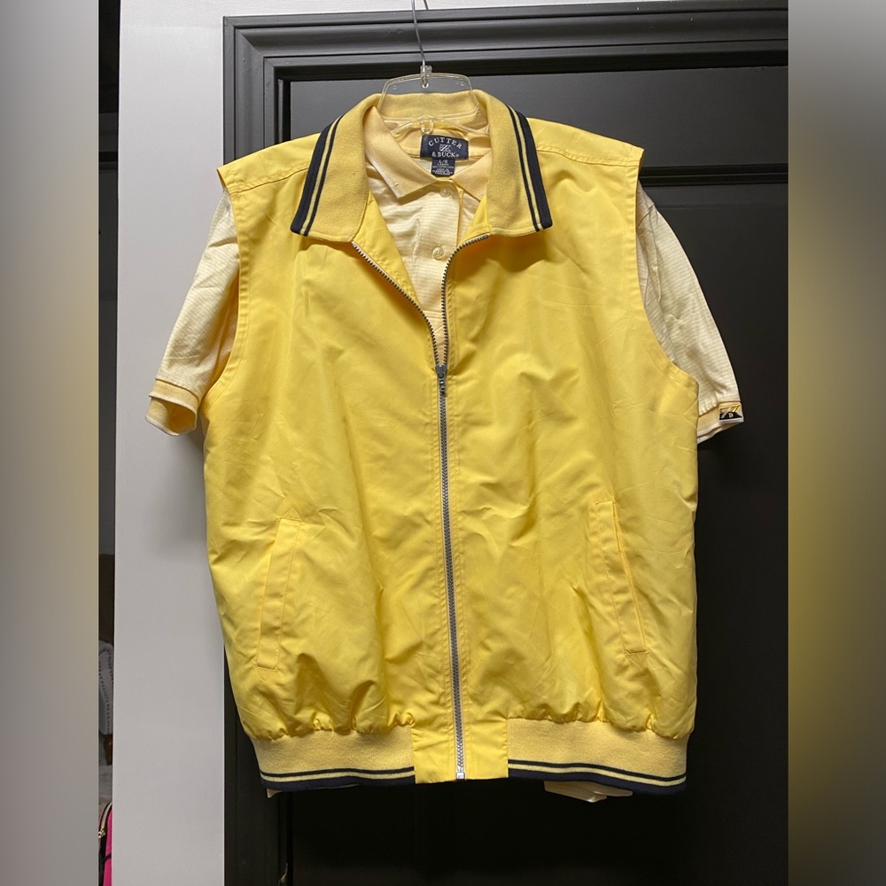 Ladies Cutter and Buck golf shirt and vest. Large.